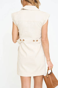 Karlie - Button Front Mini Dress