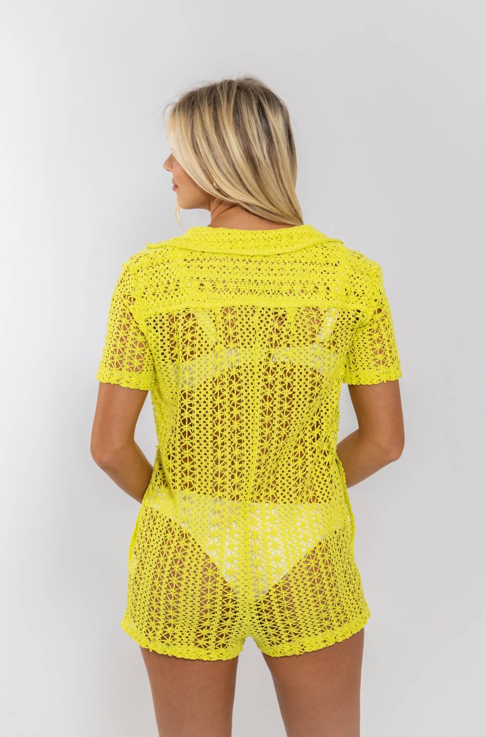 Karlie - Crochet Pocket Cover-up Romper