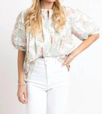 Karlie - Delicate Floral Button Blouse