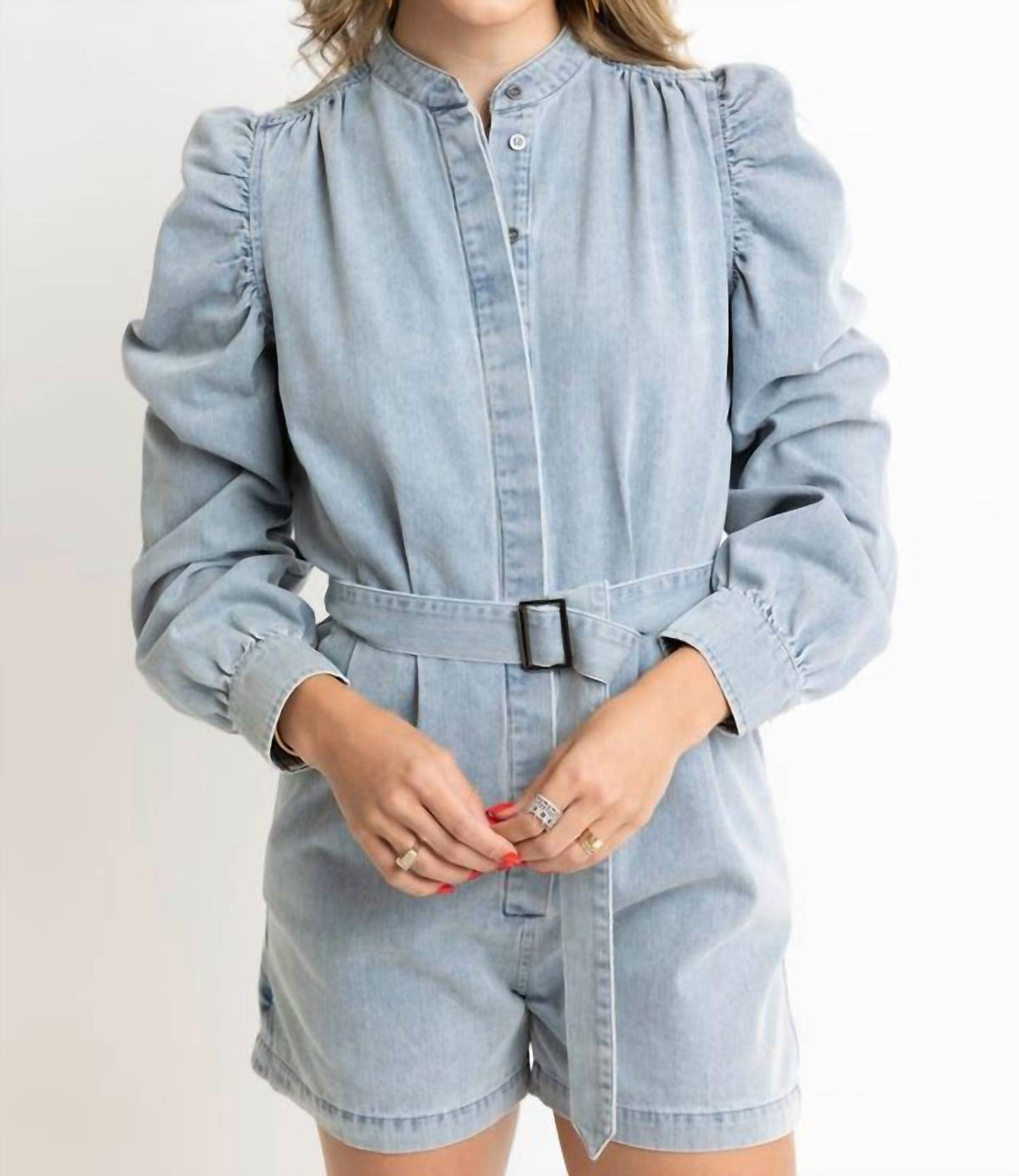 Karlie - Denim Belt Romper