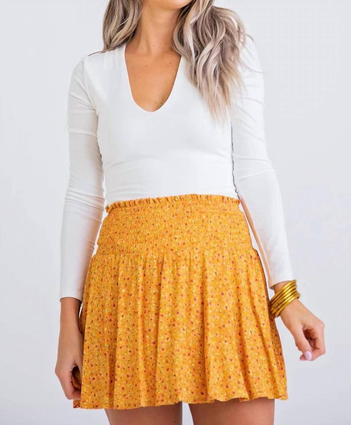 Karlie - Ditzy Floral Smock Skort