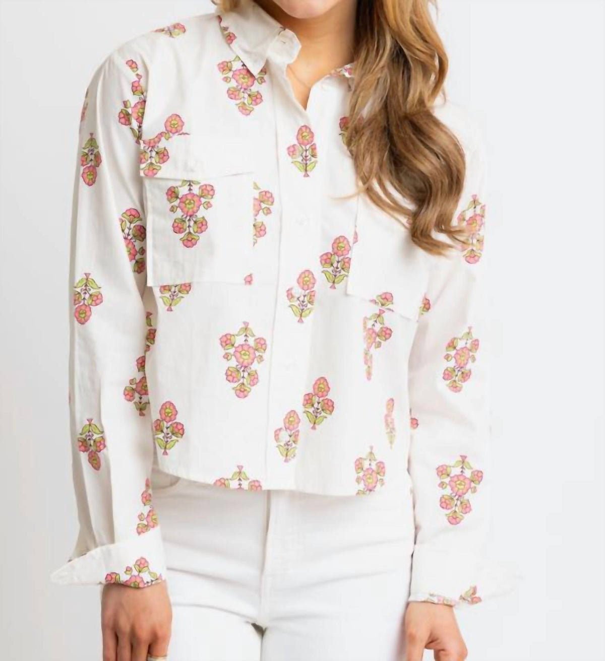 Karlie - Floral Pocket Camp Top