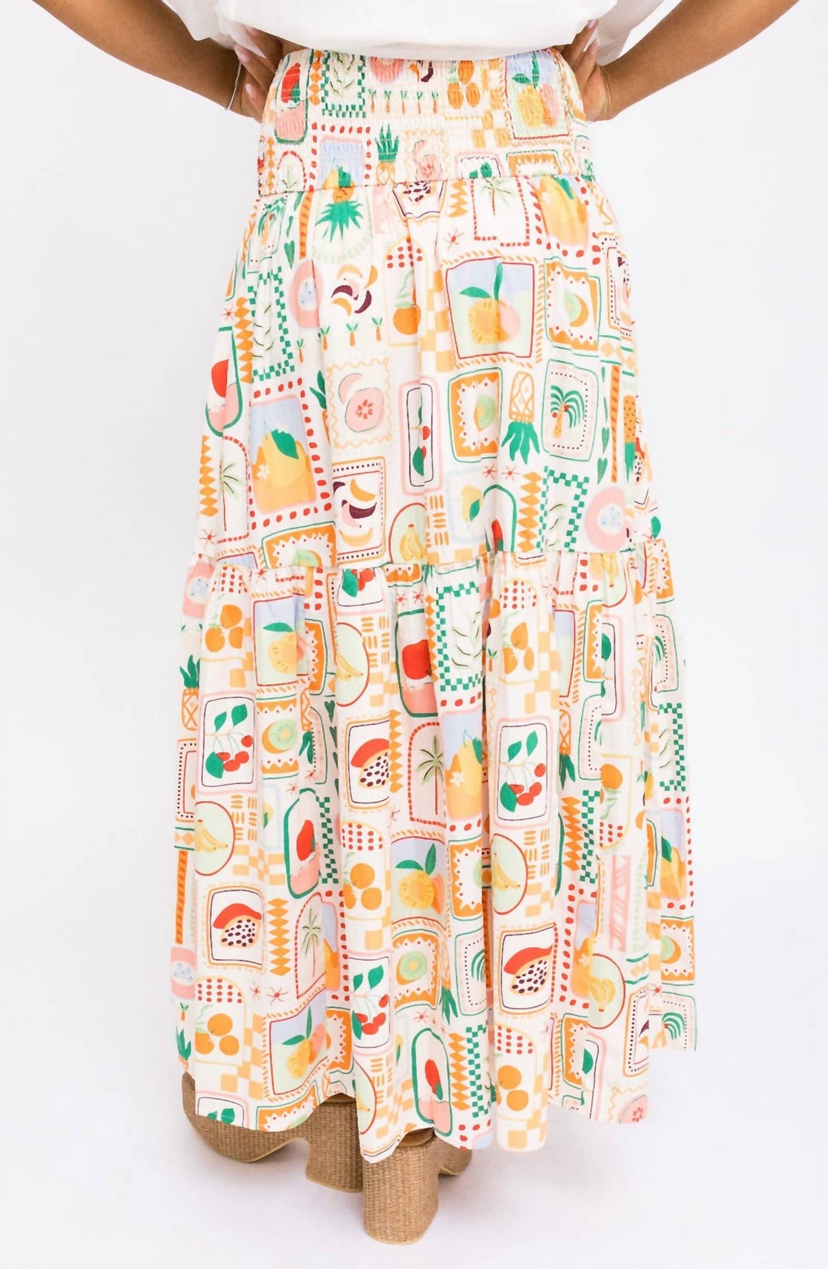 Karlie - Fruit Basket Maxi Skirt