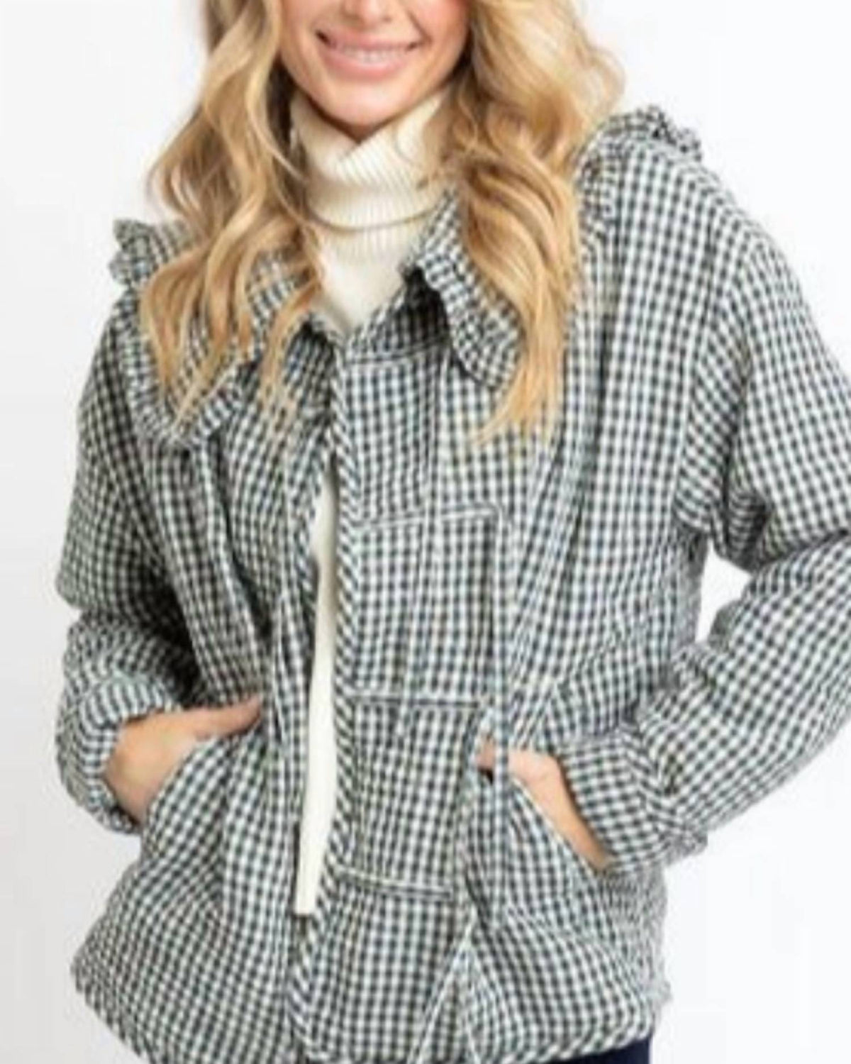 Karlie - Gingham Check Jacket