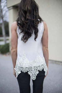 Karlie - Lace Vintage Trim Tank