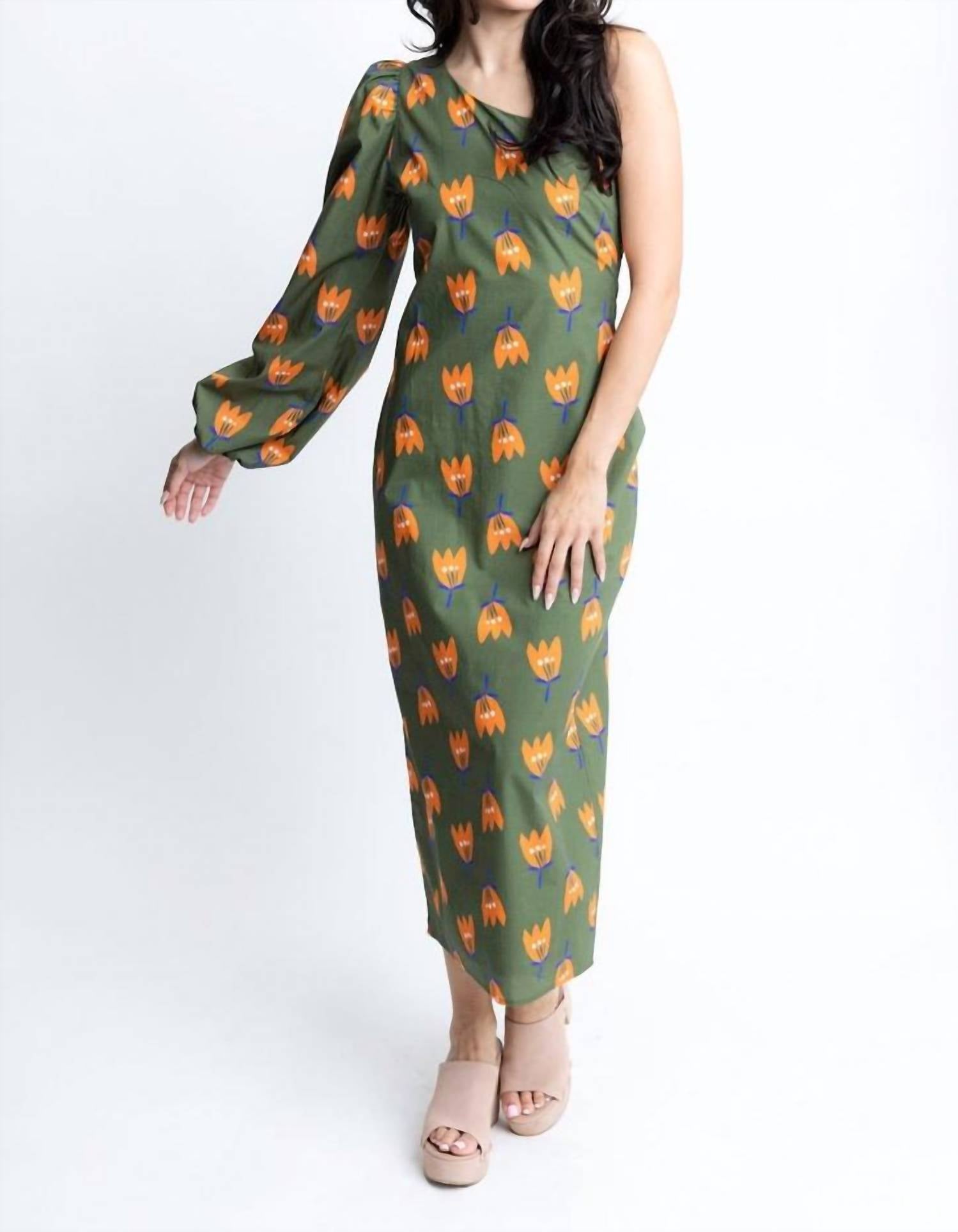 Karlie - One Shoulder Maxi Dress - clothing - cotton - dresses