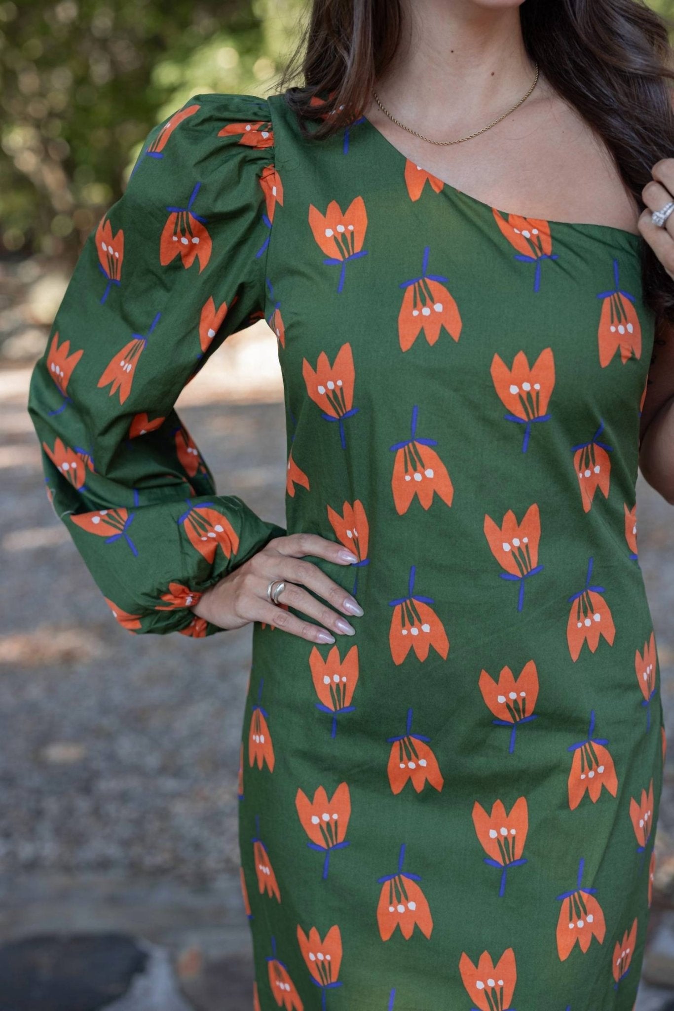 Karlie - One Shoulder Maxi Dress - clothing - cotton - dresses