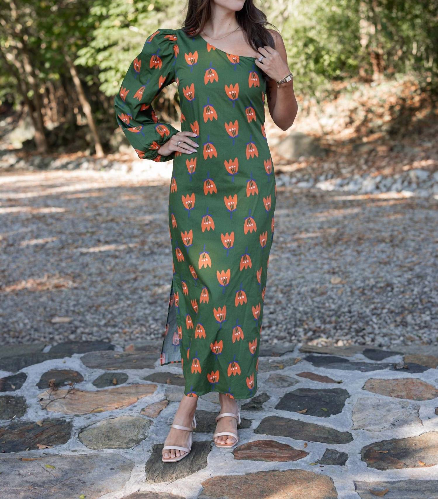 Karlie - One Shoulder Maxi Dress - clothing - cotton - dresses