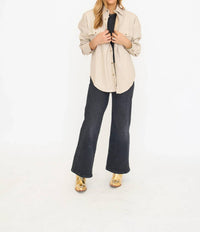 Karlie - Pleather Pocket Shacket