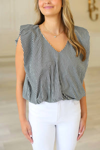 Karlie - Poplin Bubble Top