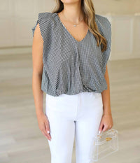 Karlie - Poplin Bubble Top