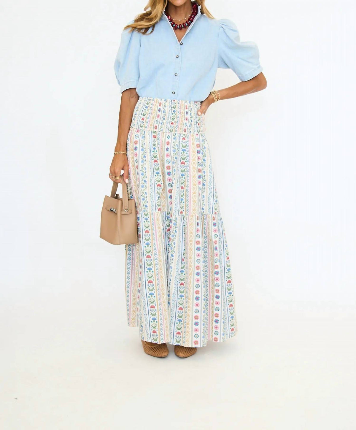 Karlie - Ruffle Neck Button Up Top