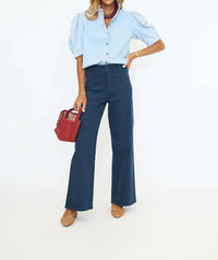 Karlie - Ruffle Neck Button Up Top