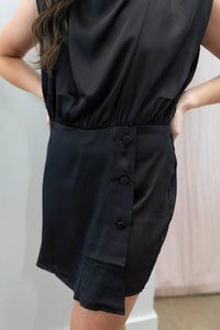 Karlie - Satin Drape Romper
