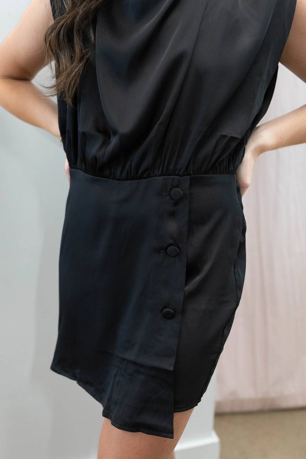 Karlie - Satin Drape Romper