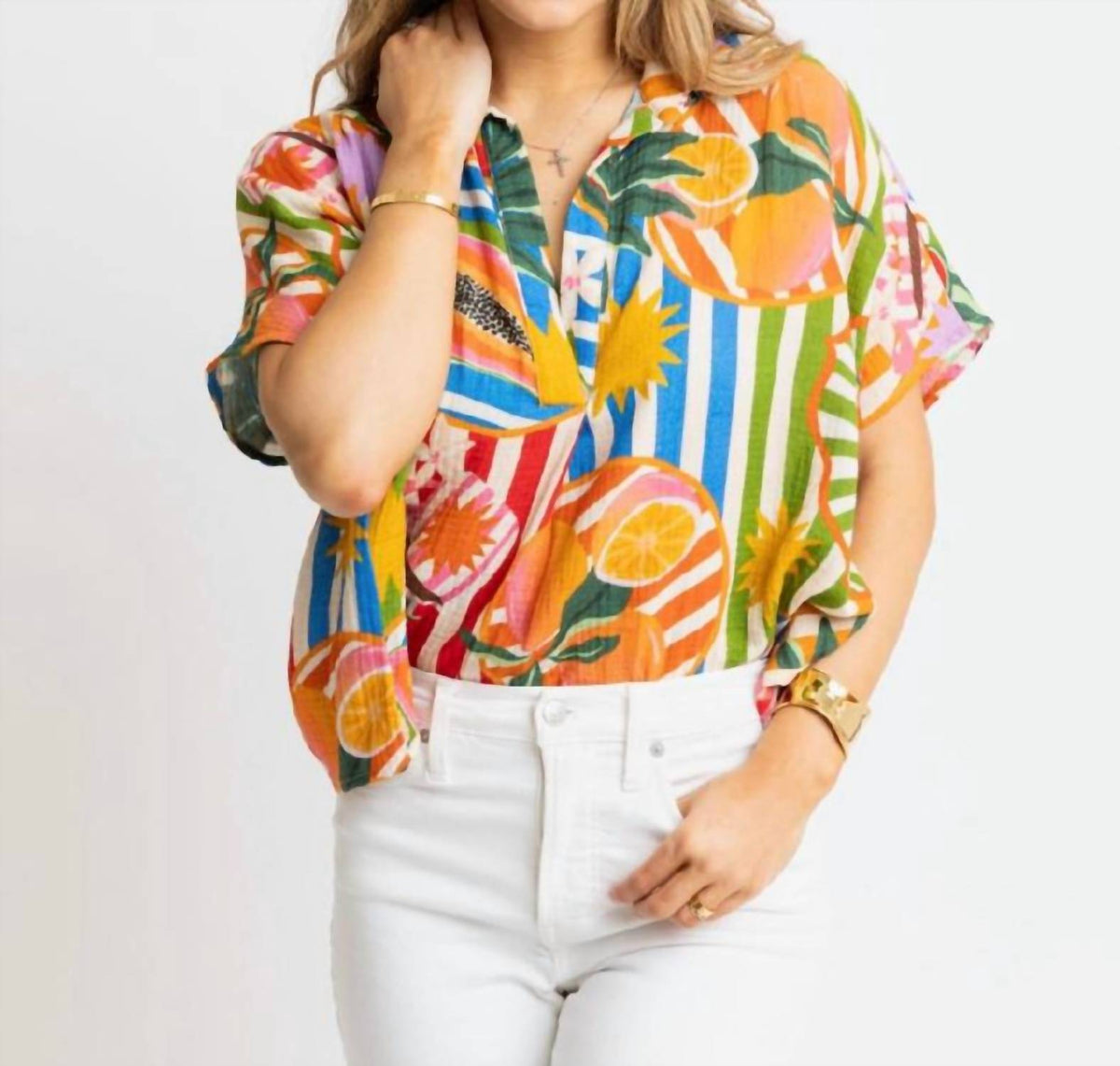 Karlie - Tropical Island Fruit Top