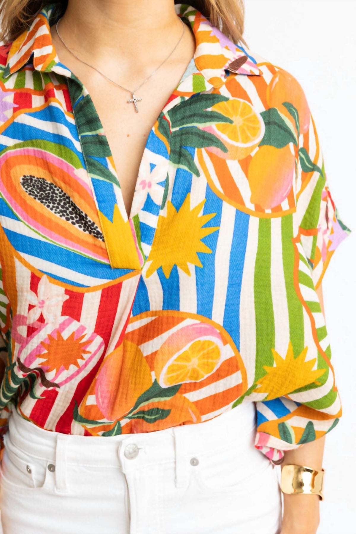 Karlie - Tropical Island Fruit Top