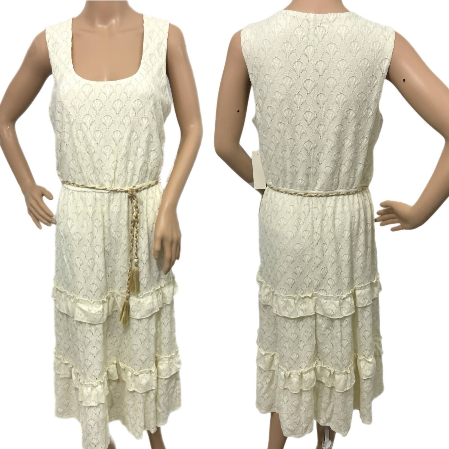 Kate And Lily - Lace Boho Daydream Sleeveless Midi Dress - clothing - cotton - dresses