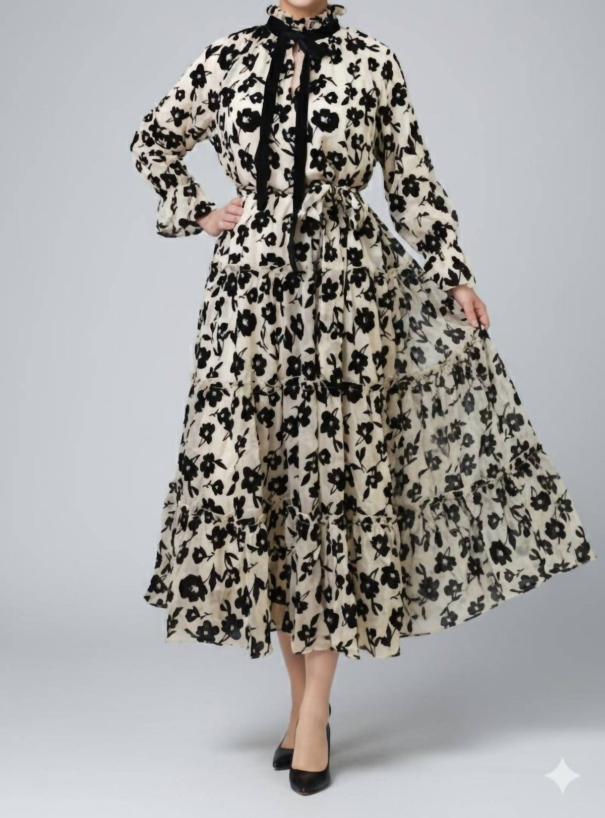 Kathie K - Poly Midi Dress