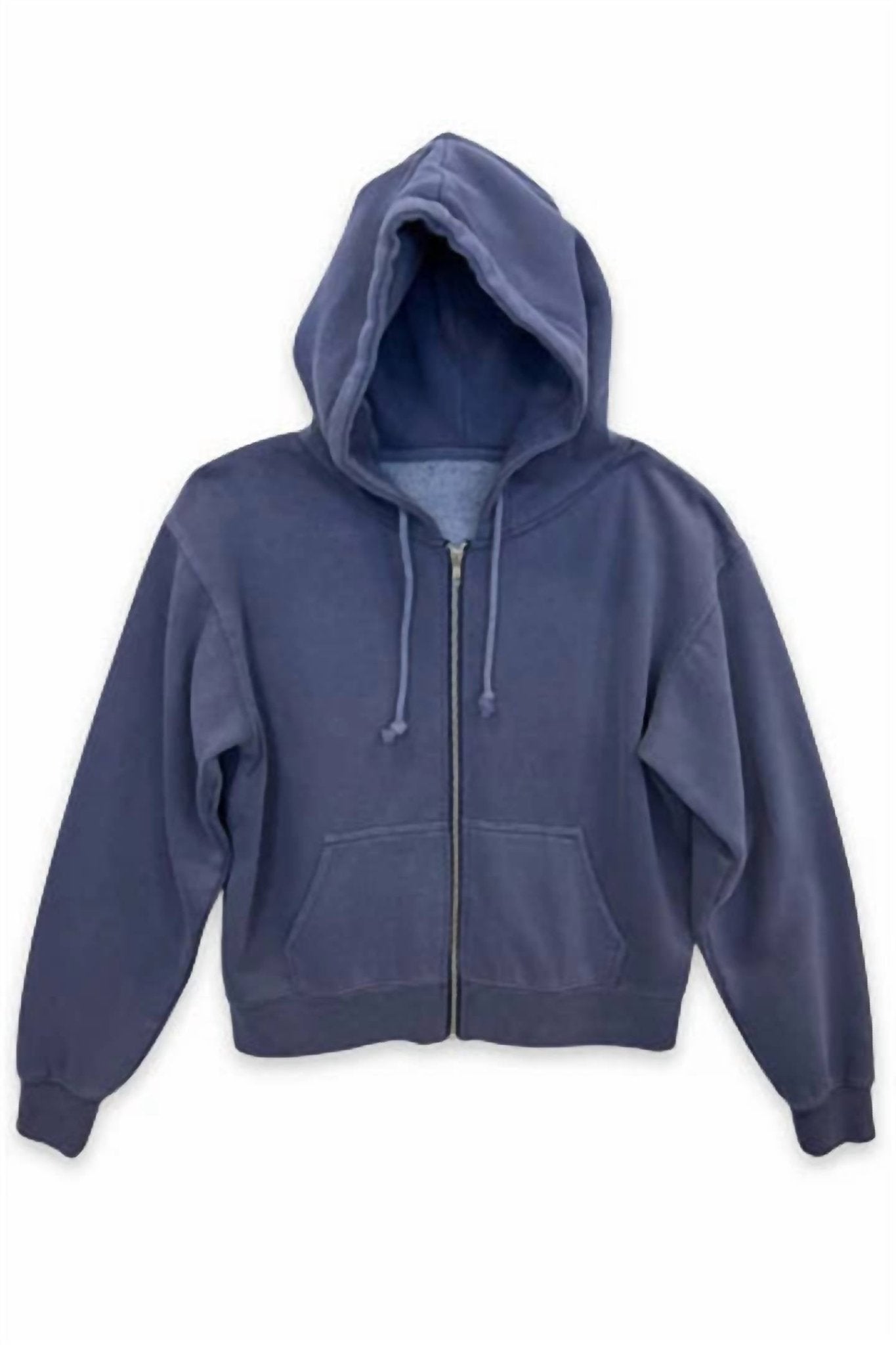 Katie J Nyc - Cody Zip Hoodie - blue - clothing - cotton - blend