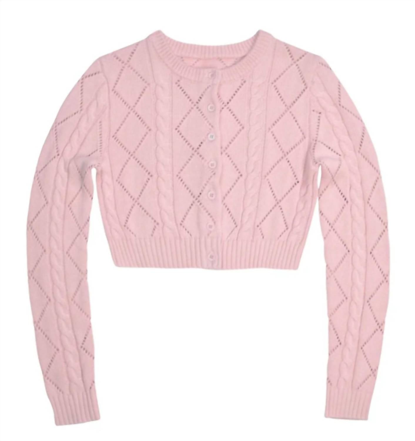 Katie J Nyc - Girl's Claire Cardigan - clothing - kids - pink
