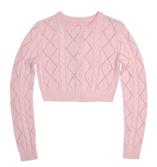 Katie J Nyc - Girl's Claire Cardigan - clothing - kids - pink