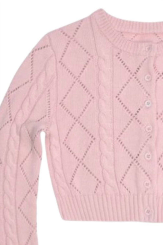 Katie J Nyc - Girl's Claire Cardigan - clothing - kids - pink