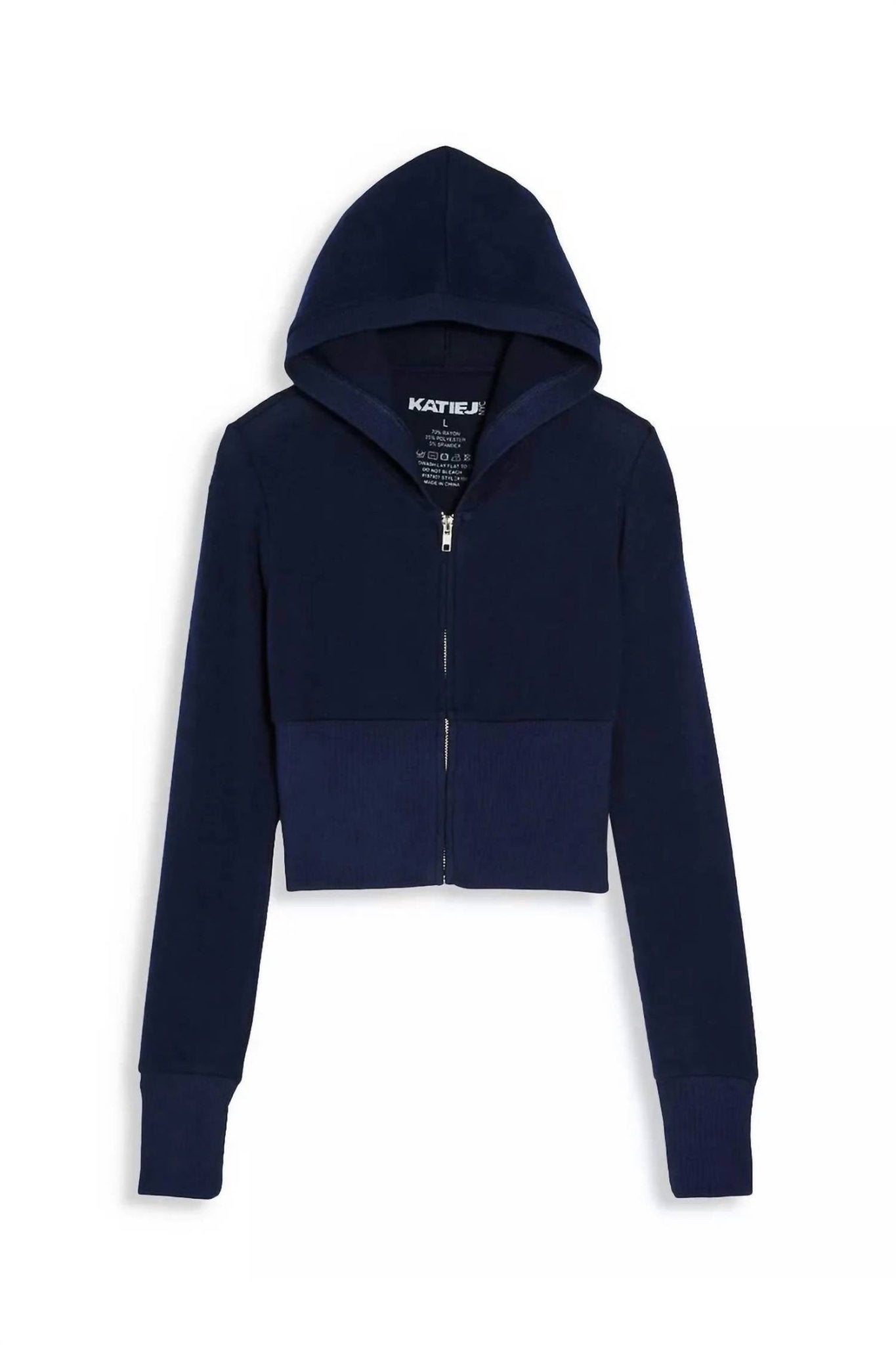 Katie J Nyc - Girl's Drew Hacci Zip Hoodie - blue - clothing - hoodies