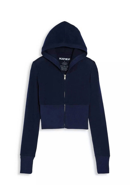 Katie J Nyc - Girl's Drew Hacci Zip Hoodie - blue - clothing - hoodies