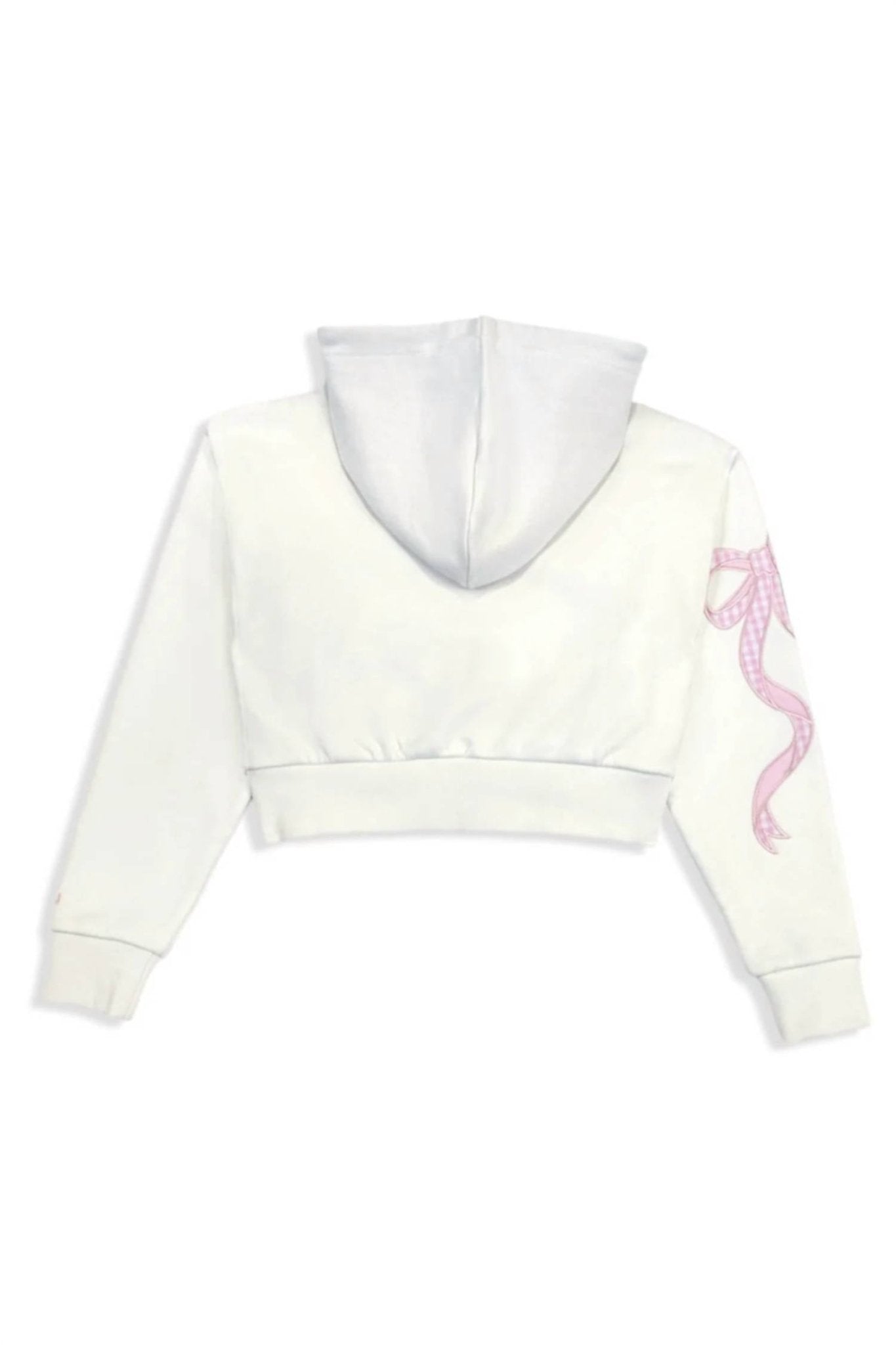 Katie J Nyc - Girl's Dylan Bow Crop Zip Jacket - clothing - cotton - graphic