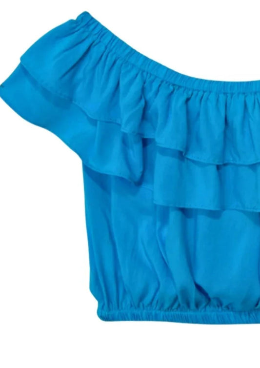 Katie J Nyc - Girl's Esme Top - blouses - blue - clothing