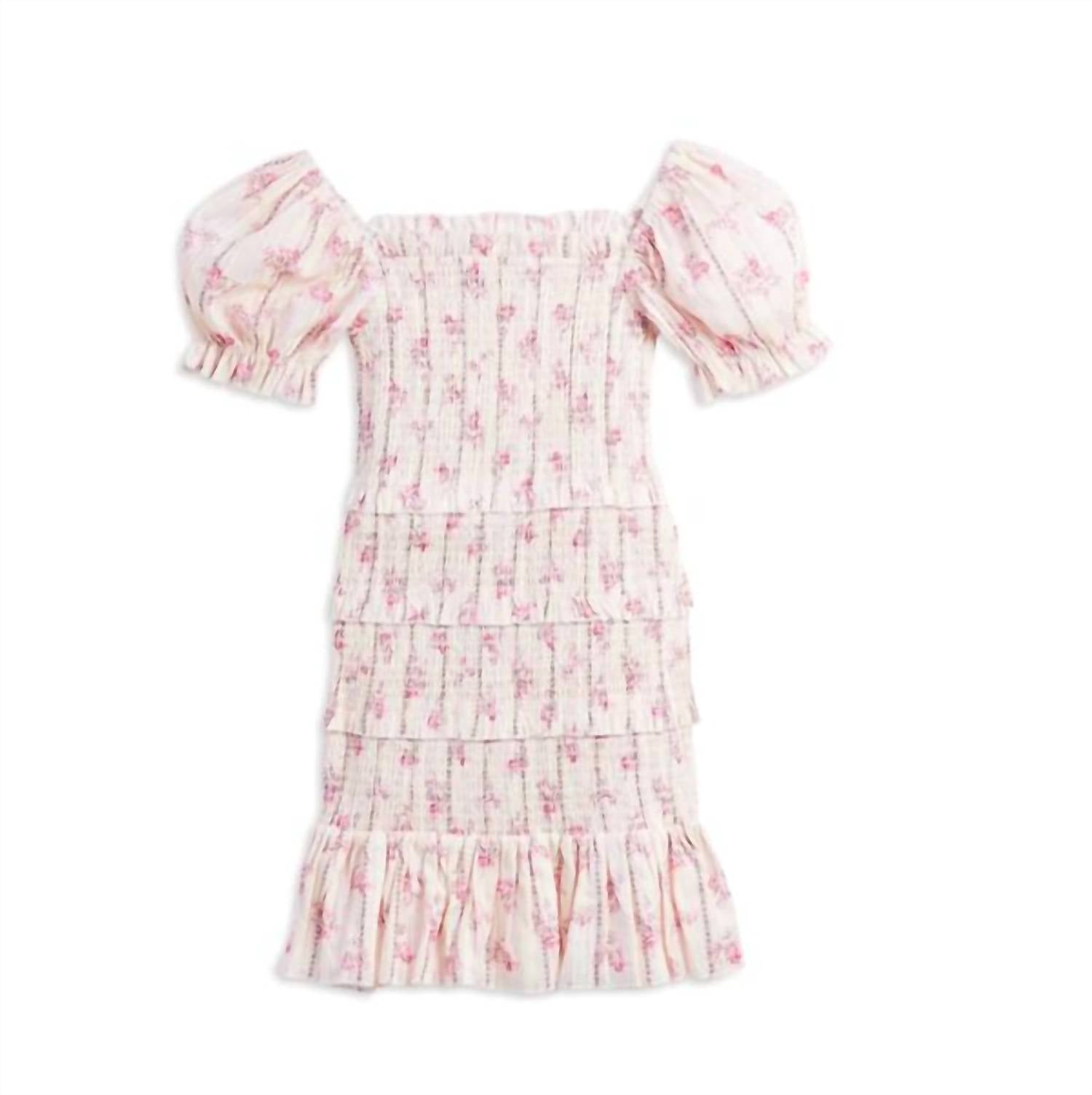 Katie J Nyc - Girl's Laila Short Sleeve Floral Dress - casual - clothing - dresses