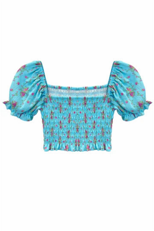 Katie J Nyc - Girl's Marlee Top - blouses - blue - clothing