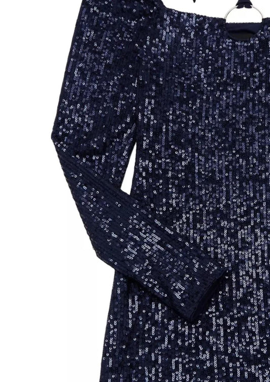 Katie J Nyc - Girl's Stormy Long Sleeve Dress - blue - casual - clothing