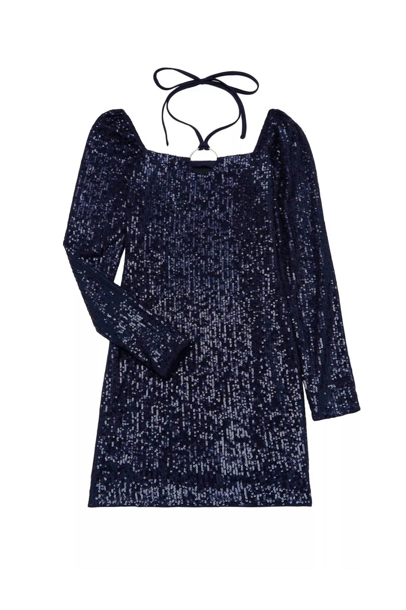 Katie J Nyc - Girl's Stormy Long Sleeve Dress - blue - casual - clothing