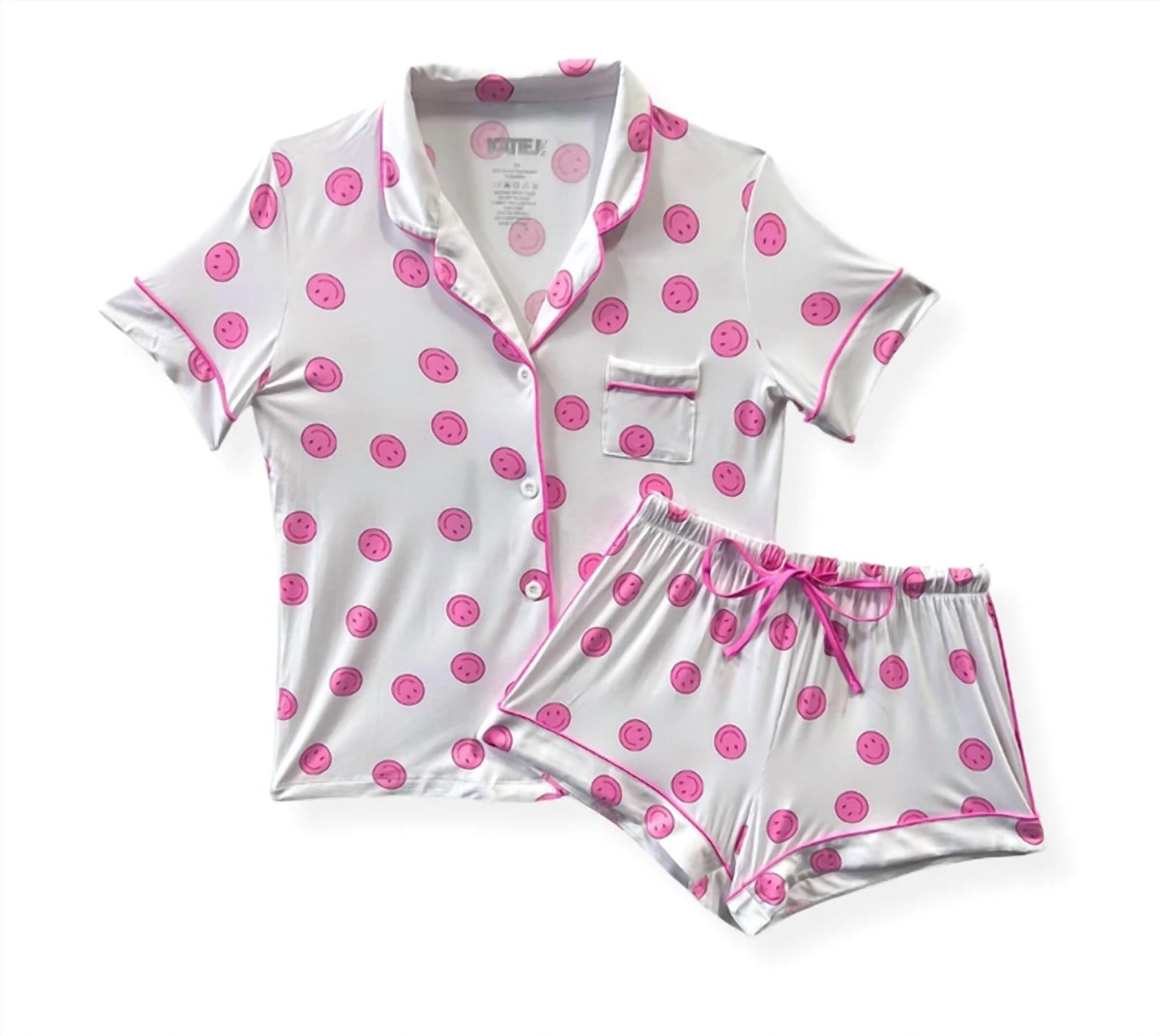 Katie J Nyc - Junior Lynn Pajama Shorts Set - clothing - graphic - kids