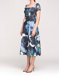 Kay Unger - Emma Tea Length Dress - blue - clothing - dresses
