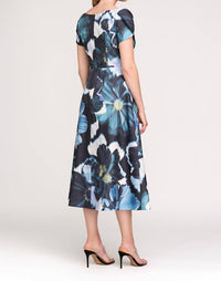 Kay Unger - Emma Tea Length Dress - blue - clothing - dresses