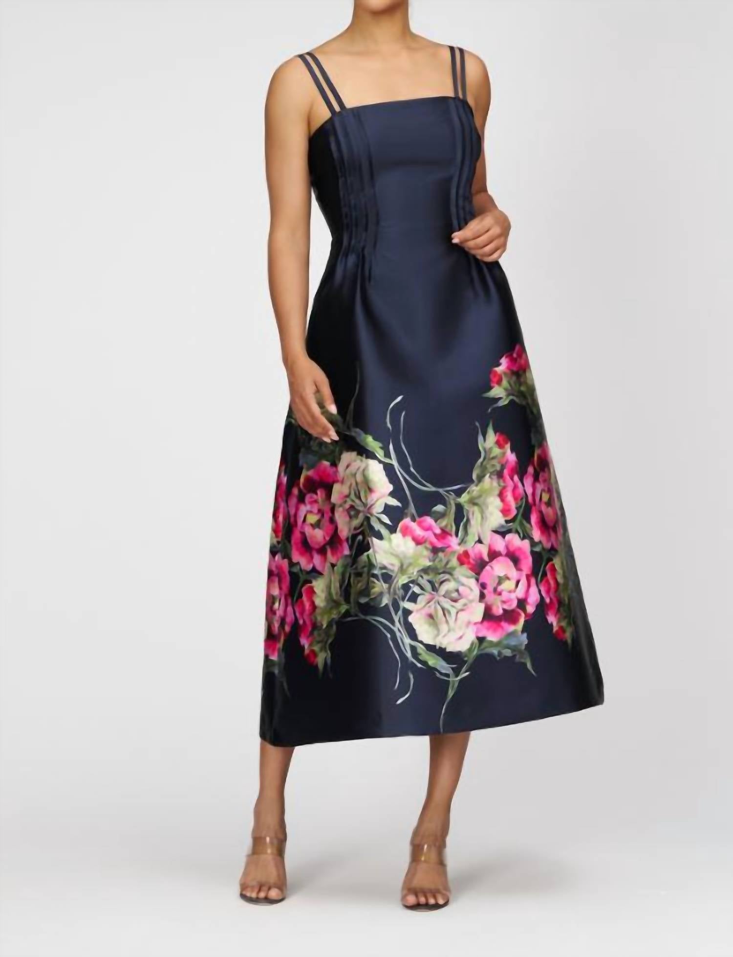 Kay Unger - Margot Tea Length Dress - black - clothing - dresses