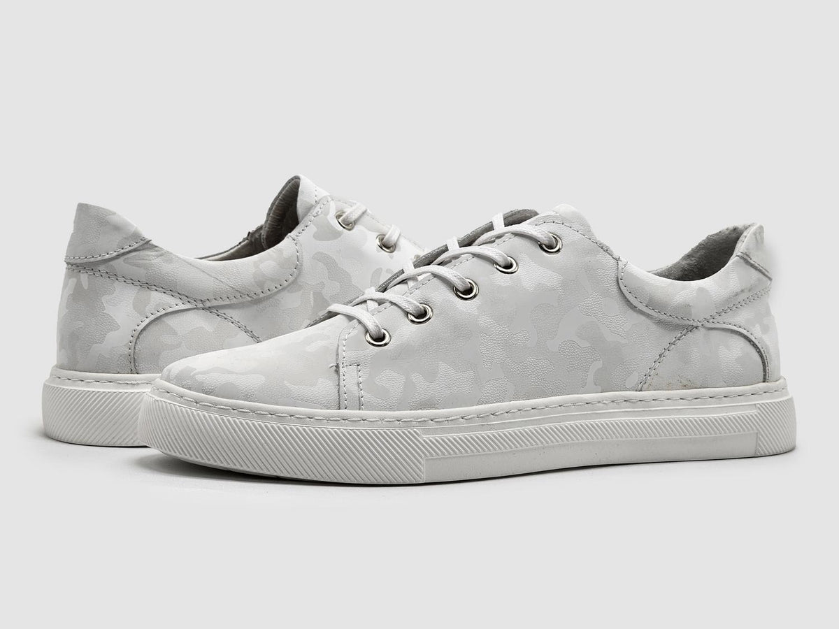 Kcr Group - Women's Classic Camo Leather Sneakers