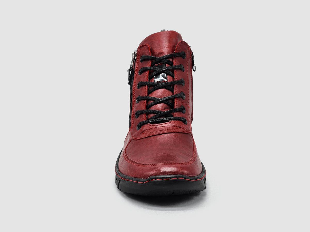 Kcr Group - Women's Everyday Wool-lined Zip-up Leather Boots