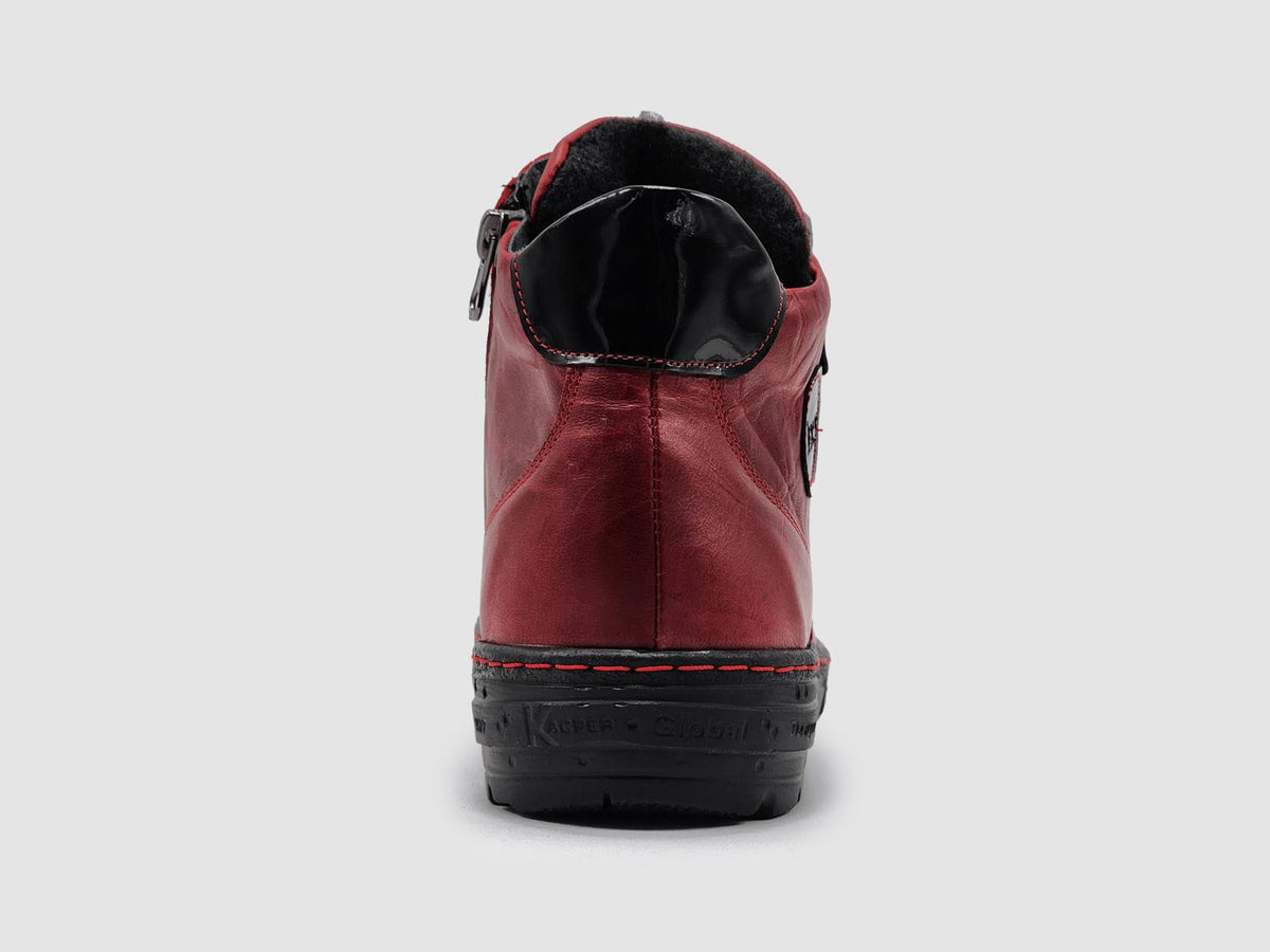 Kcr Group - Women's Everyday Wool-lined Zip-up Leather Boots