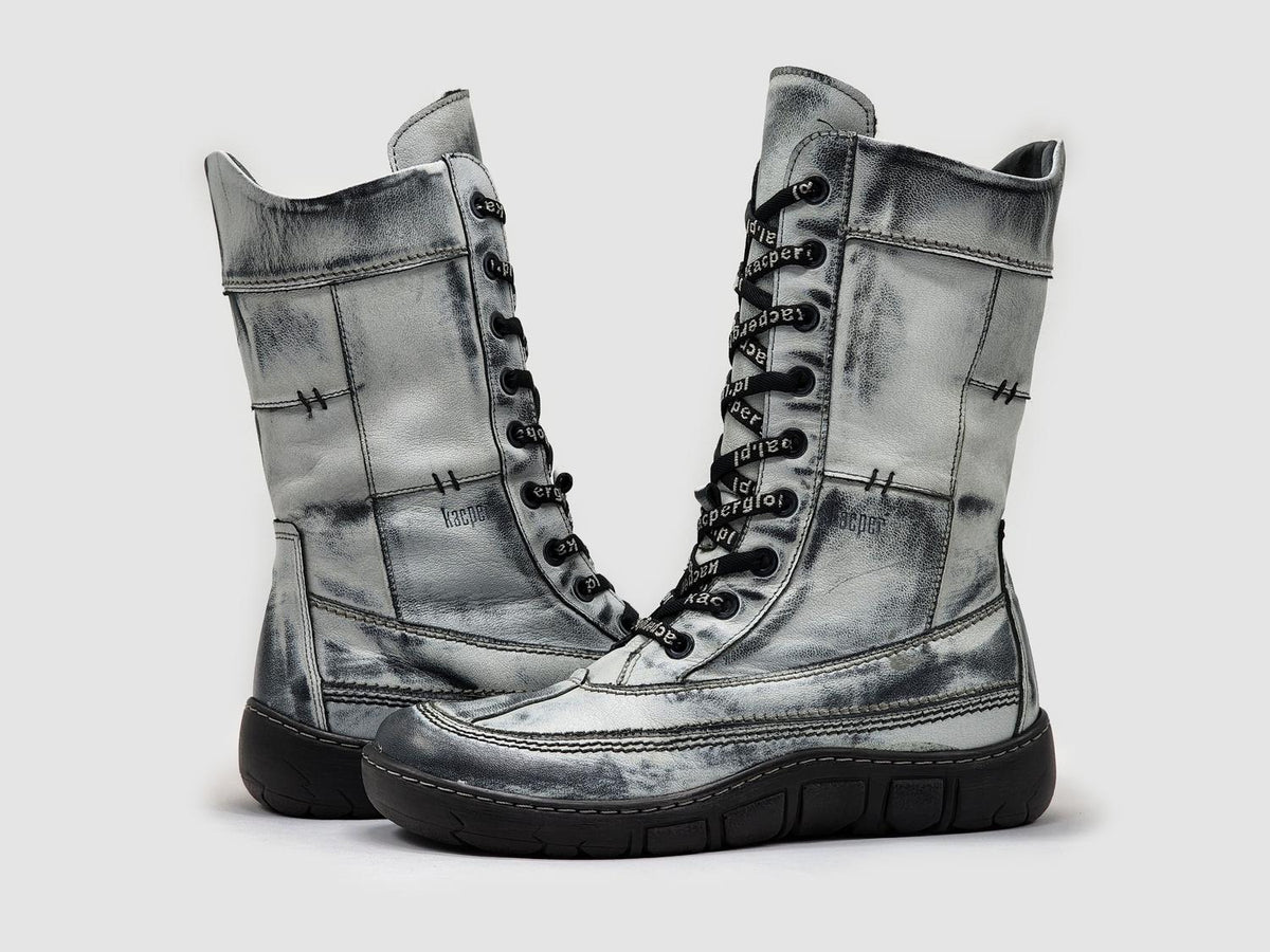 Kcr Group - Women’s Original Tall Thick Zip-Up Leather Boots