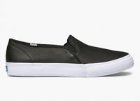 Keds - Women's Double Decker Leather Slip On Shoe - black - flats - leather