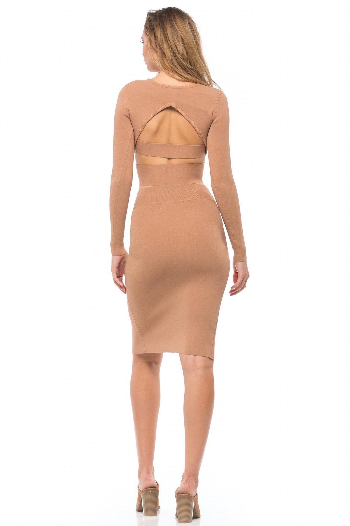 Kendall + Kylie - Compact Long Sleeve Crop Top