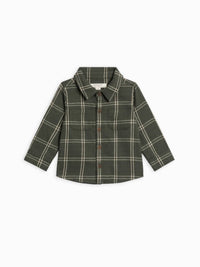 Kendi - Boy's Berg Flannel Long Sleeve Collared Button Down Shirt