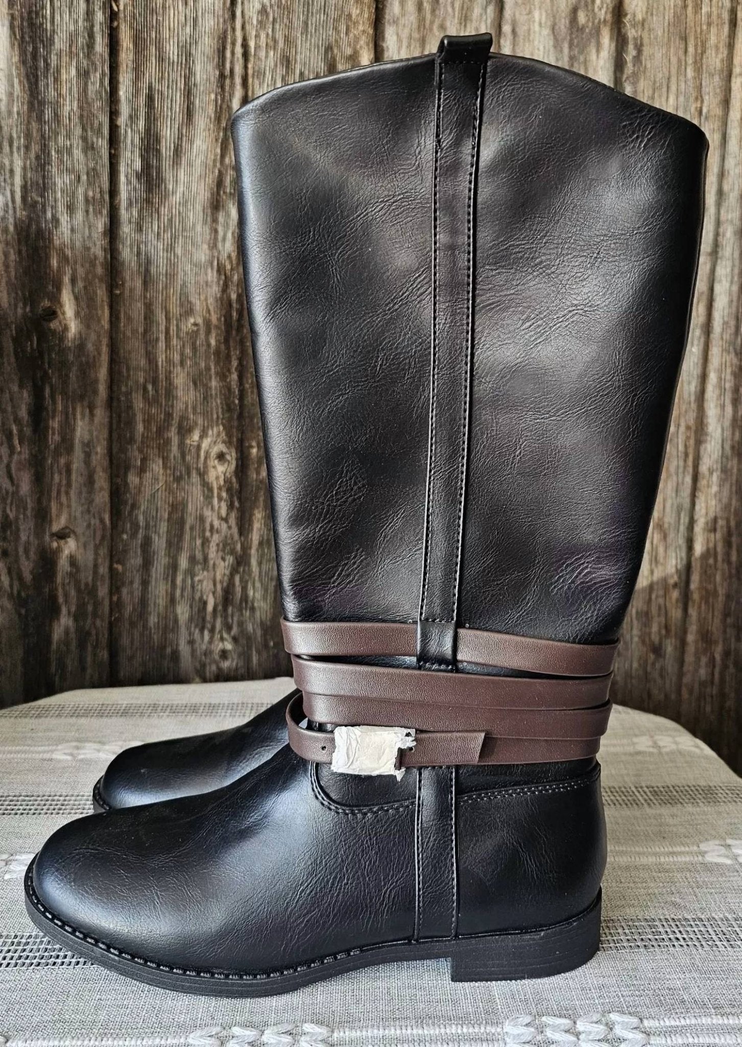 Kenneth Cole - Girls Kennedy Hunt Boot - black - boots - faux - leather