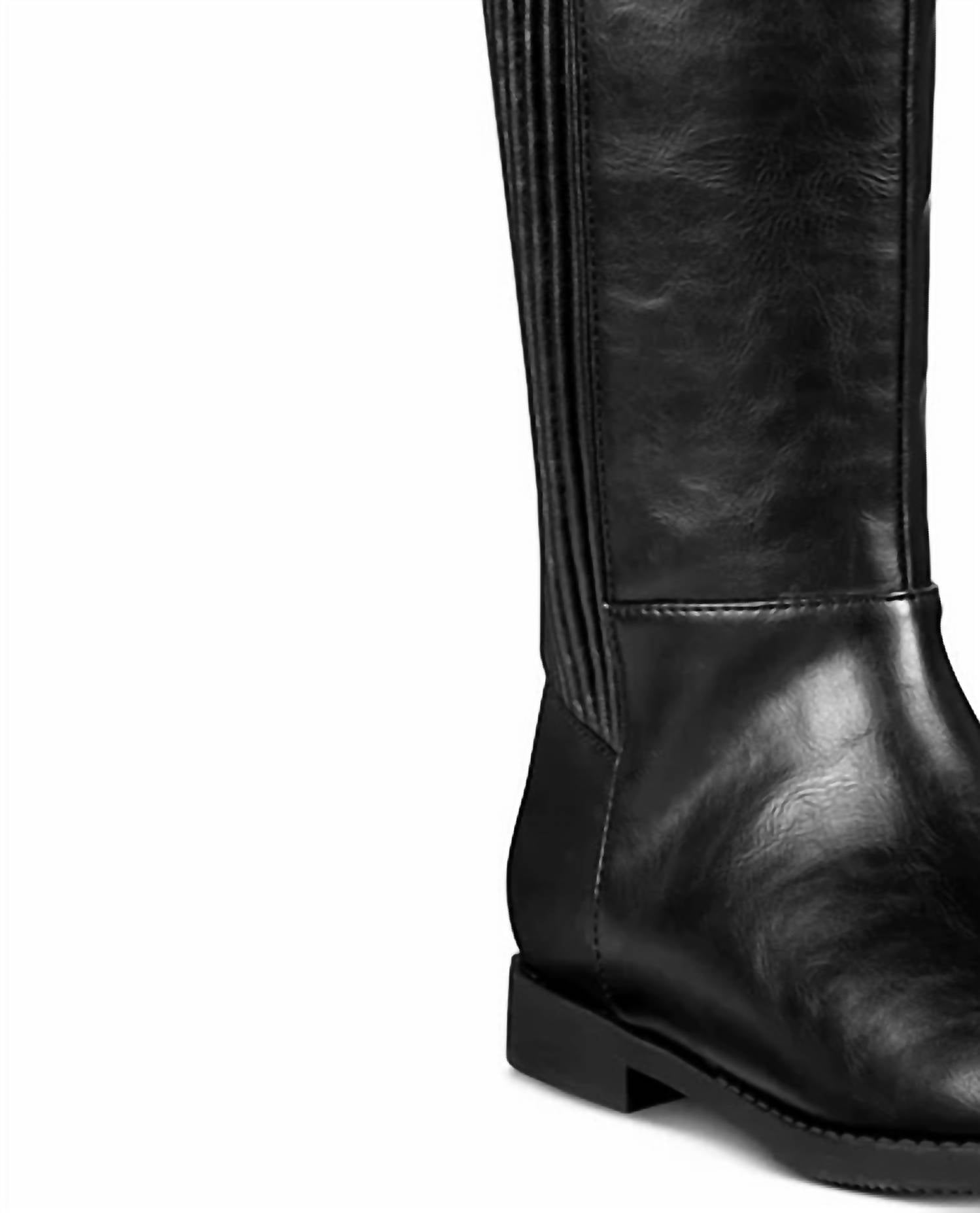 Kenneth Cole - Girls Kennedy Stretch Boots - black - boots - faux - leather