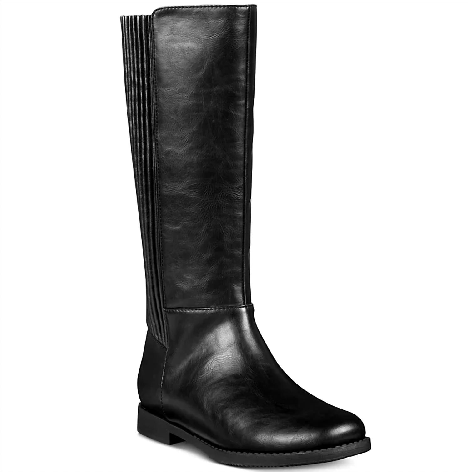 Kenneth Cole - Girls Kennedy Stretch Boots - black - boots - faux - leather
