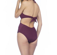 Kenneth Cole - Sexy Solid Push Up Cut Out One Piece Swimsuit - bikinis - clothing - nylon - blend